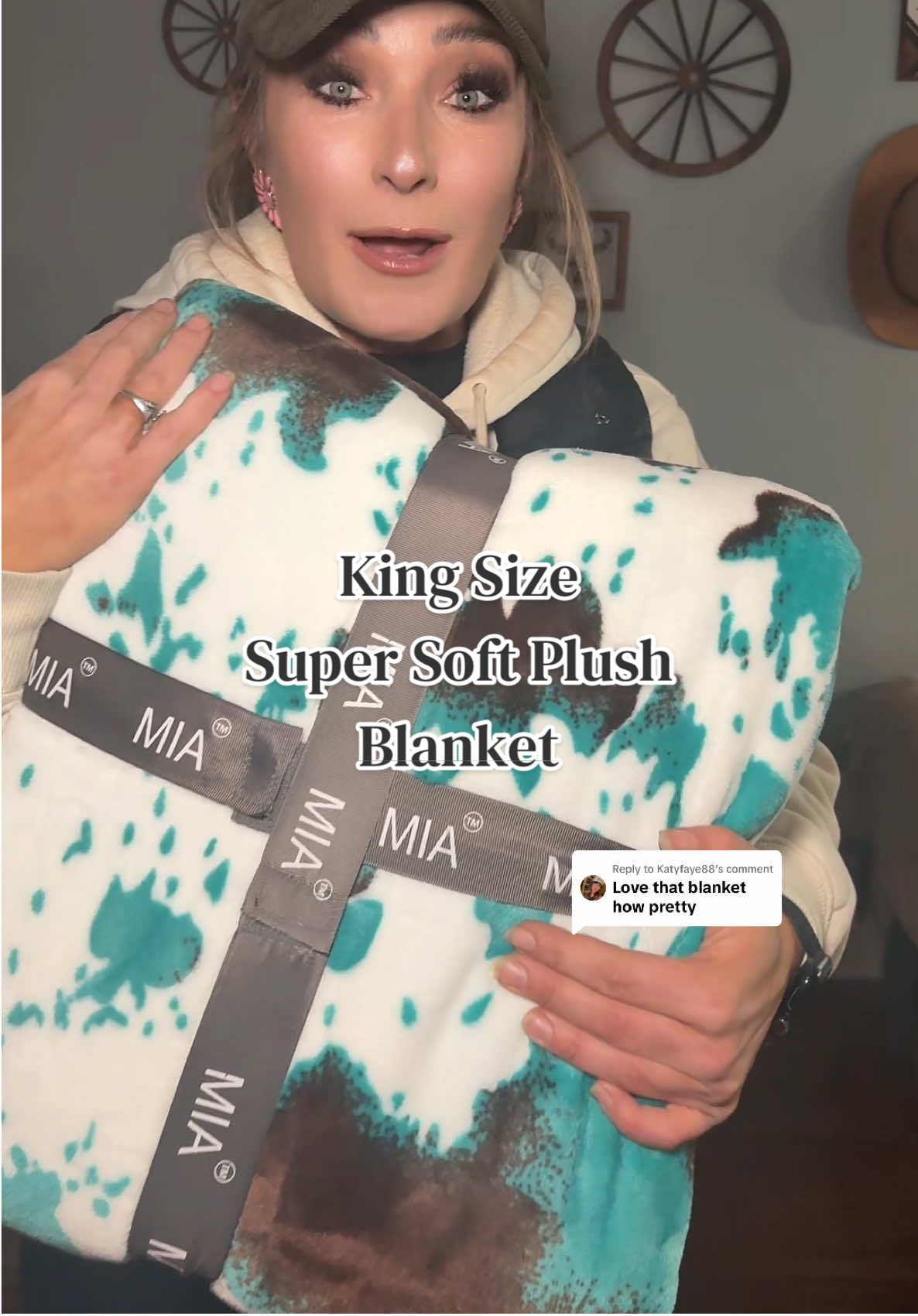 TikTok post by @youseekait_style for Dani Morgans. Caption reads: Replying to @Katyfaye88 the king sized plush....