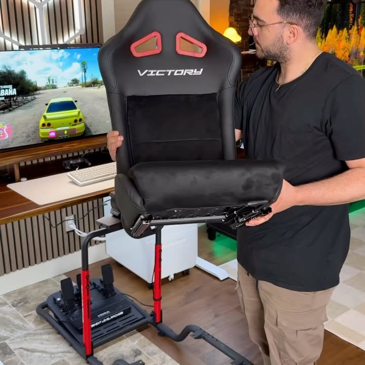 Instagram post by @dadrianca for Next Level Racing. Caption reads: [...] in the gameplay! 🛞 Check out Next Level....