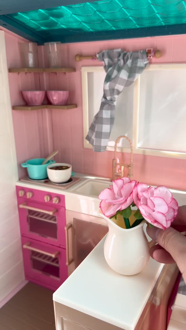 Instagram post by @defintiely for Our Generation Dolls. Caption reads: Setting up my cute lil’ Country House by @ogdolls....