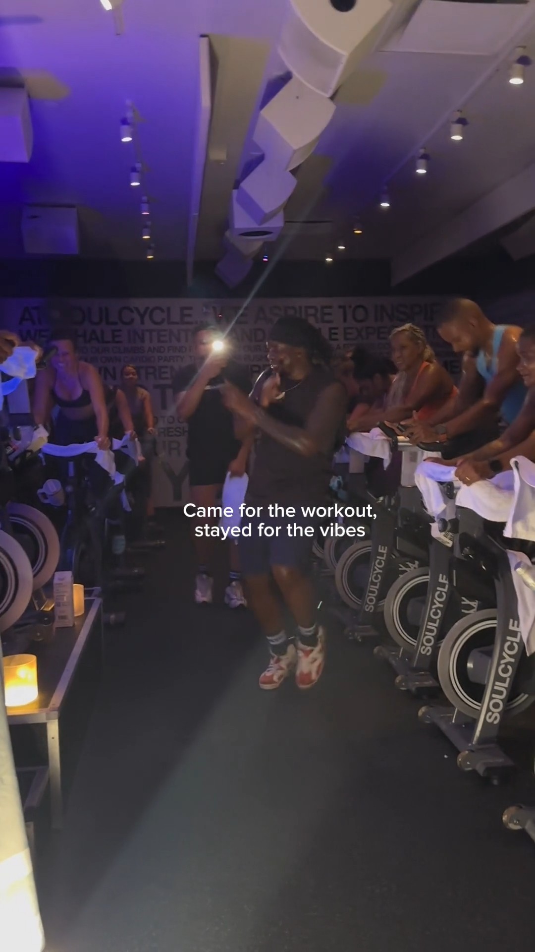 Instagram post by @trammell_logan for SoulCycle. Caption reads: Let us be the best part of your day. You know what....