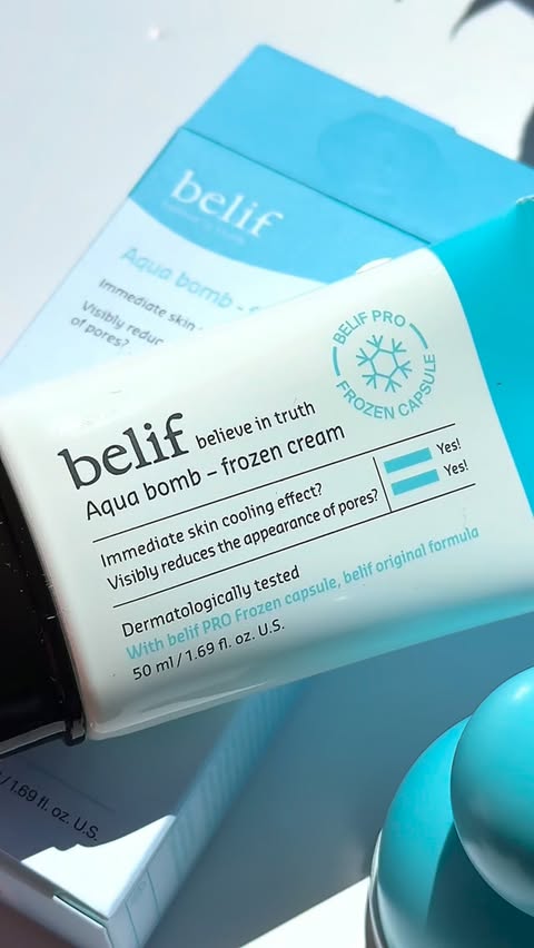 Instagram post by @thebestfacebeautyblog for belif USA. Caption reads: 👋 HI. YOUR SKIN CALLED. IT’S THIRSTY! 💦 Meet the....