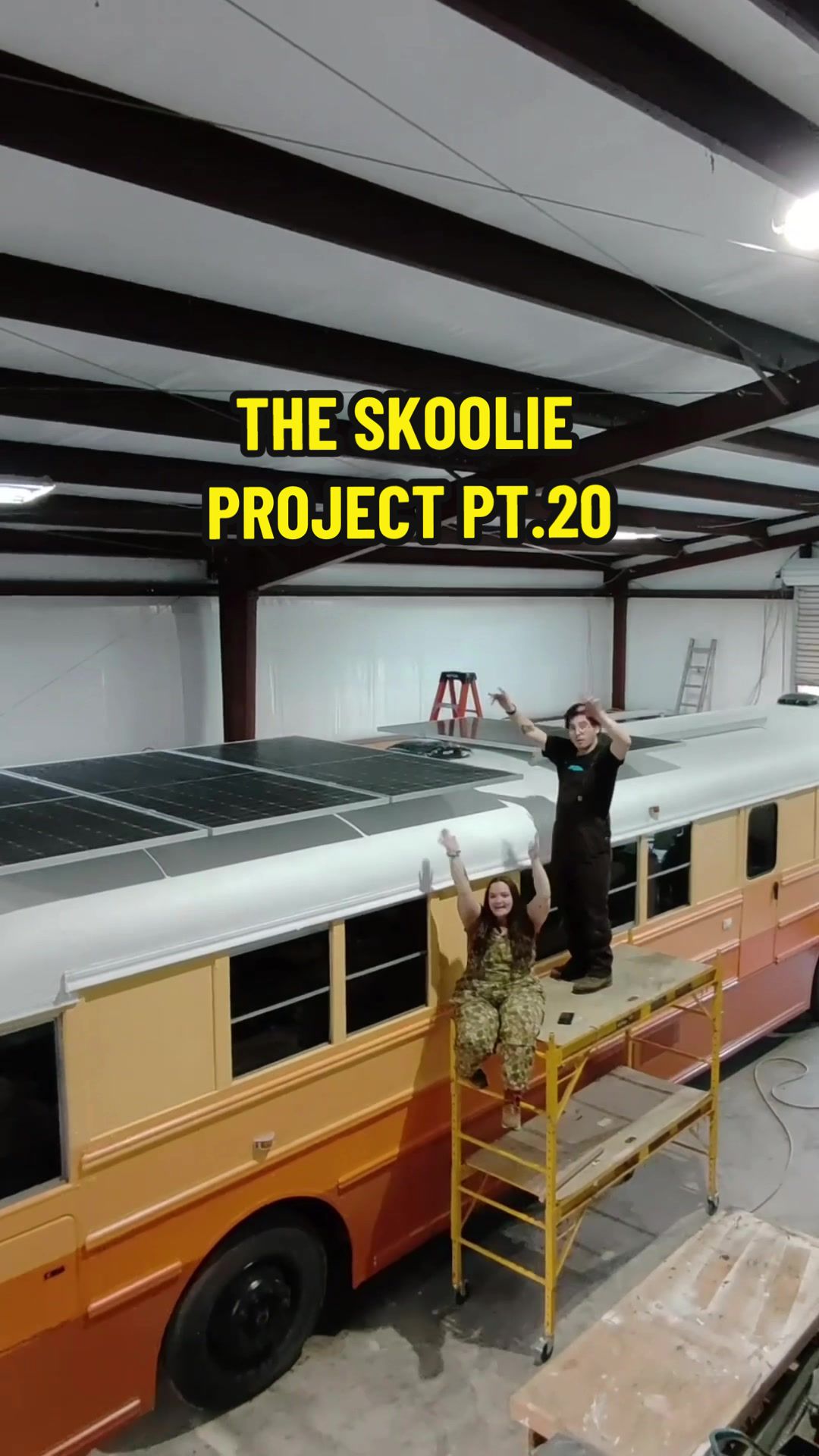 TikTok post by @jess_and_jake for Renogy. Caption reads: Thanks to Renogy, we can now harness the sun! ☀️....