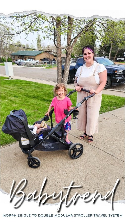 Instagram post by @lexienoelleundem for Baby Trend. Caption reads: [...] and happy is a top priority, and the....