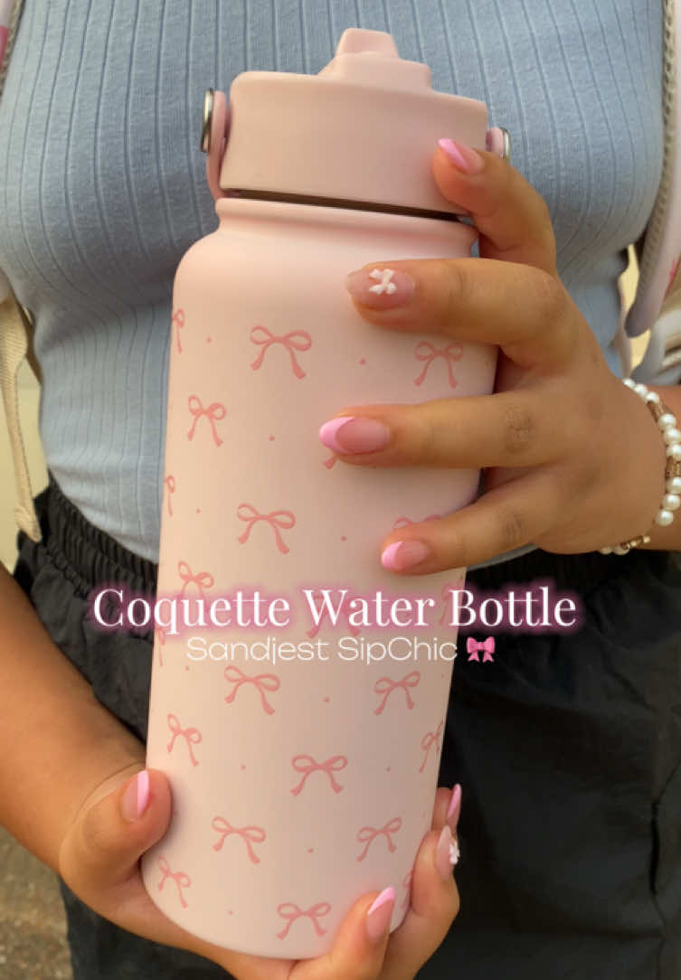 TikTok post by @sidity.skee for Sandjest. Caption reads: [...] back to school water bottle! thank you....