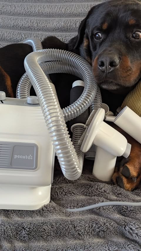 Instagram post by @silkin_day for Pecute. Caption reads: Pecute 4-in-1 Pet Grooming Vacuum: The Ultimate....