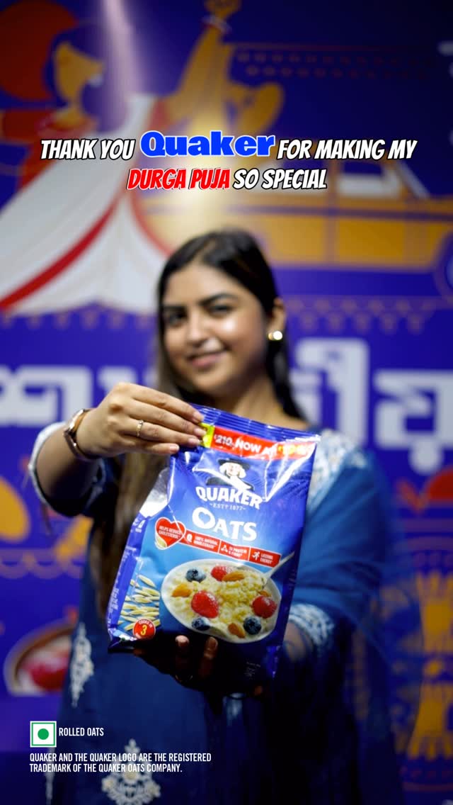 Instagram post by @_.onkita._ for Quaker Oats. Caption reads: Have you ever tried Egg Devil, Chicken cutlet,....