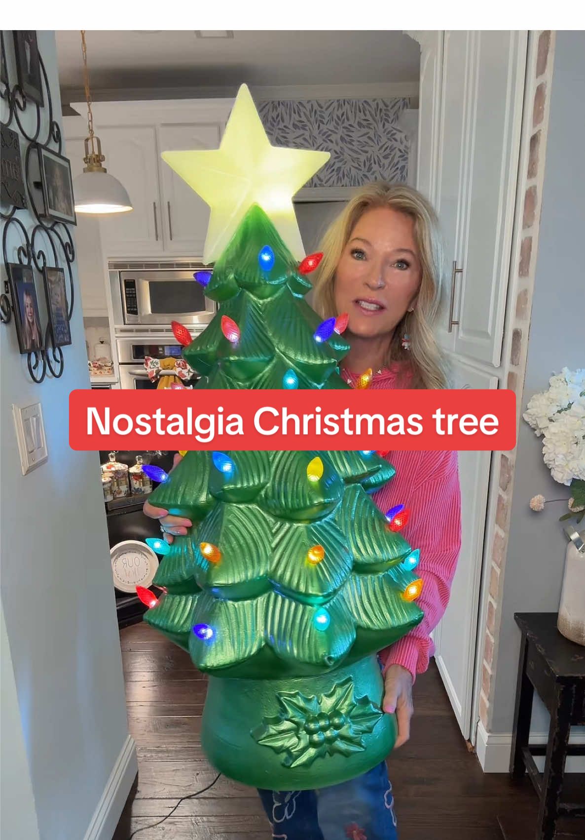 TikTok post by @waltersmom6 for HSN. Caption reads: Mr. Xmas is bringing back nostalgia with the blow....