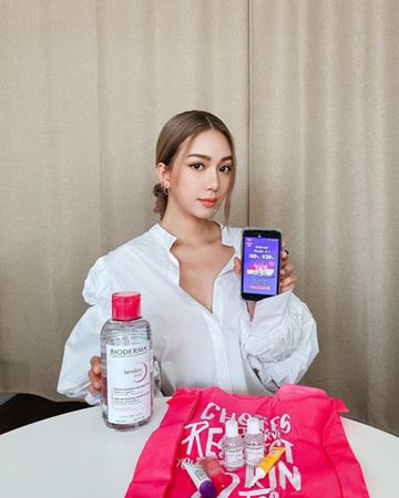 Instagram post by @june_nannirin for Bioderma Thailand. Caption reads: Campaign 09.09 มาแล้วว !....