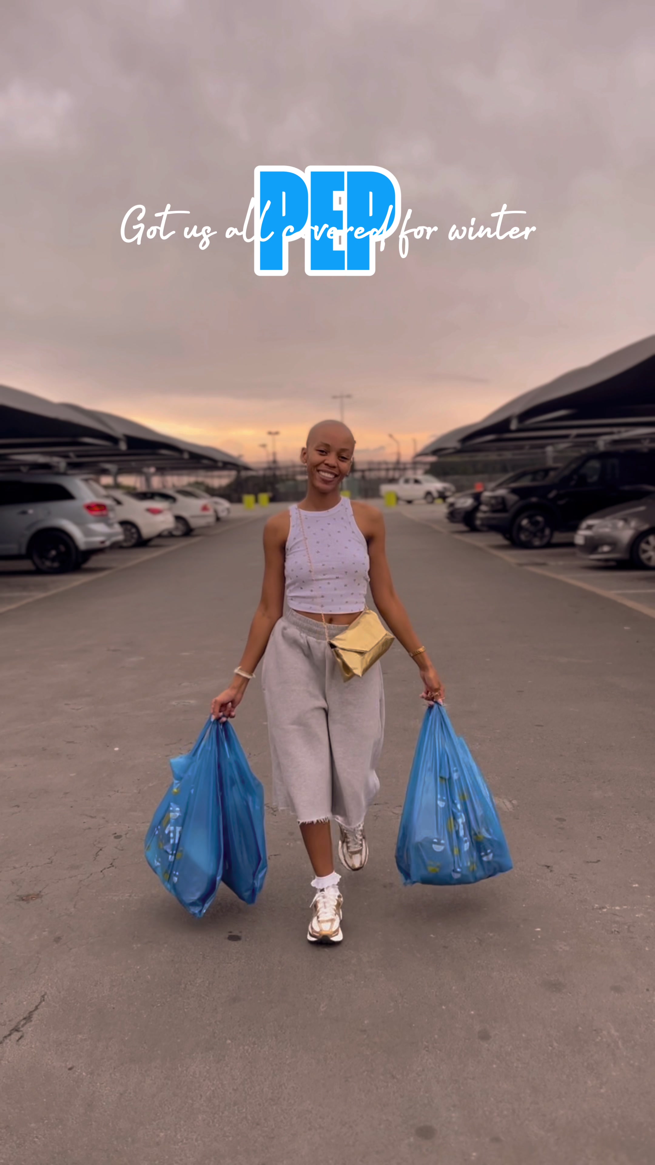 TikTok post by @nokxy_nokubonga_zuma for PEP Malawi. Caption reads: Winter? Sorted!😍🤏 Get your winter gear asap,....