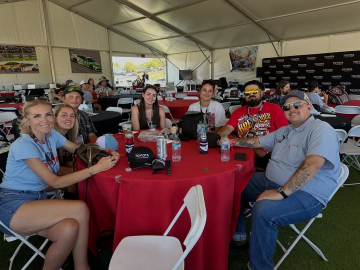 Instagram post by @everydayalonzo for Toyota USA. Caption reads: [...] time attending a NASCAR race with....