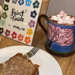 Instagram post by @pvsreviews for Pottery Café. Caption reads: Pottery Cafe 🎨 💭 We finally got to visit Pottery....