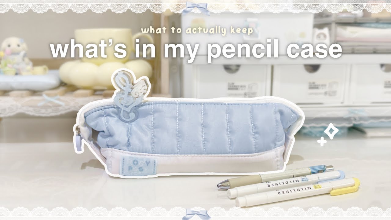 YouTube post by @simply__misha for – Stationery Pal. Caption reads: WHAT’S IN MY PENCIL CASE [school] 🗒️🖇️ :....