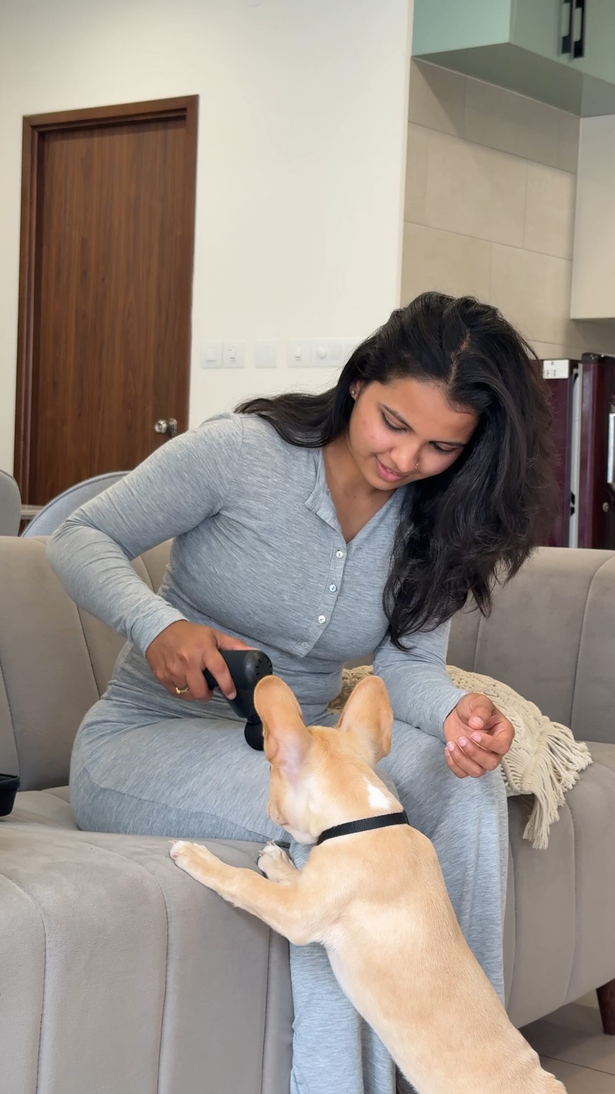 Instagram post by @punya_fit_ for Portronics. Caption reads: Every intense workout should come with some....