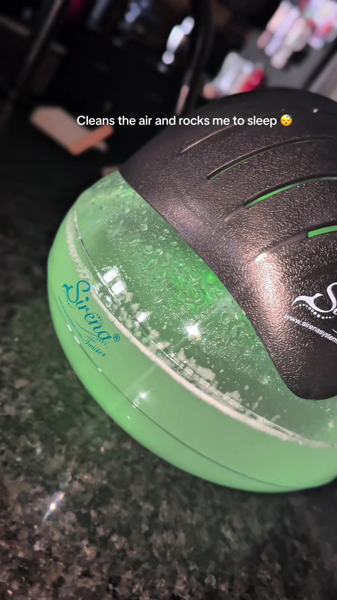 TikTok post by @jenniseymour for Sirena System. Caption reads: the only air purifier I need @Sirena Inc #sirena....