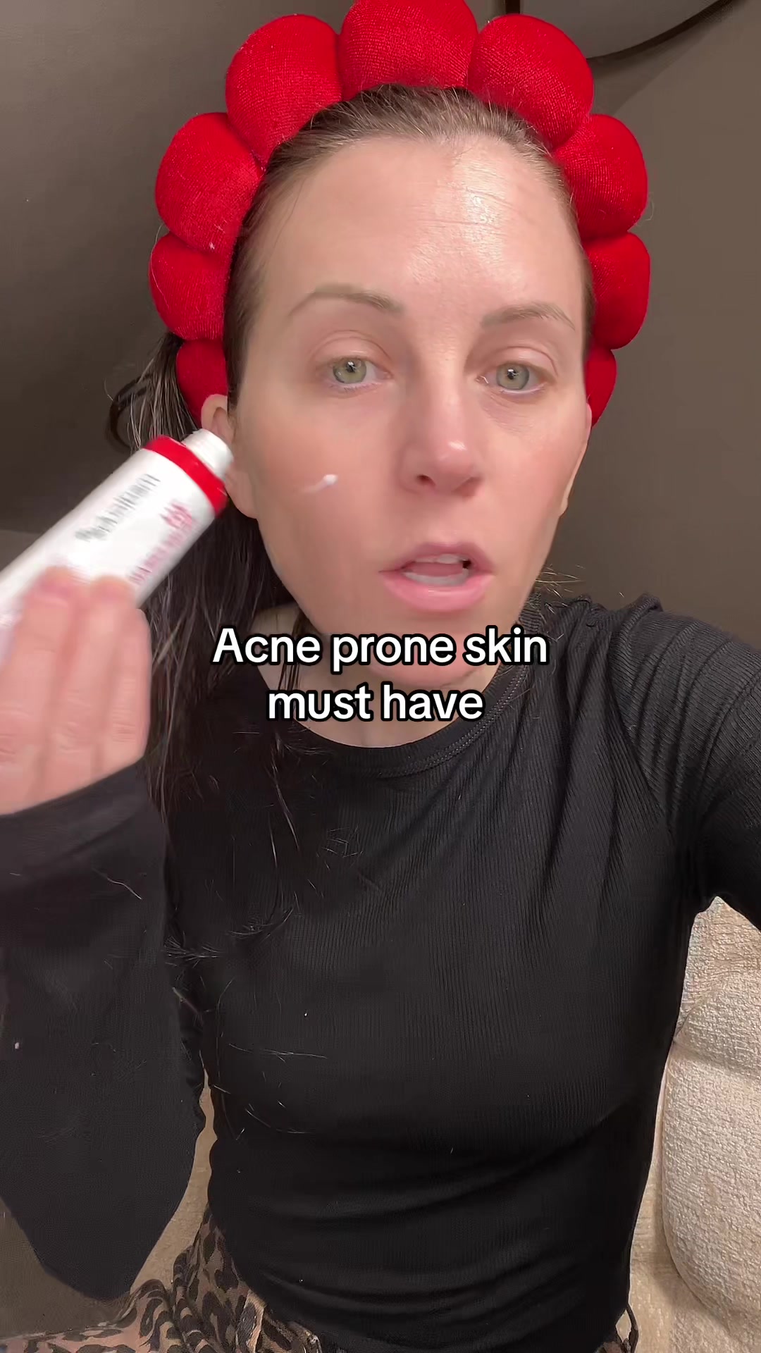 TikTok post by @itskristincamacho for Medicube. Caption reads: [...] irritated skin thank you @medicube global....