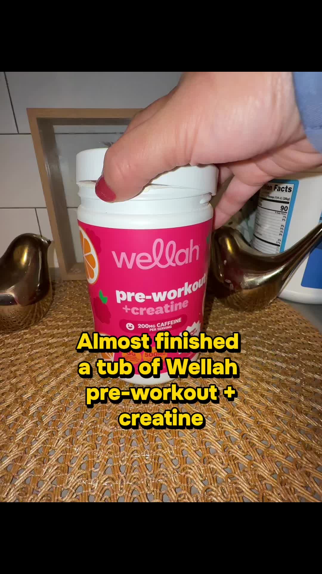 TikTok post by @ms.moreno512 for Wellah Nutrition. Caption reads: @Wellah Nutrition My morning caffeine intake goes....