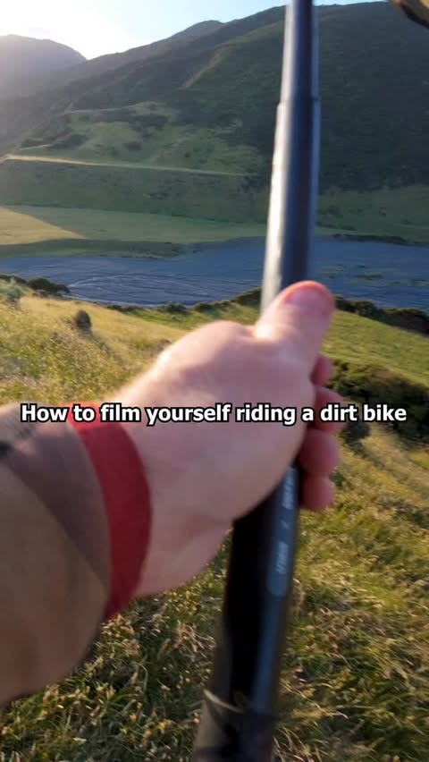 Instagram post by @tora_riders for Insta360. Caption reads: [...] riding a dirtbike. 📷 Shot using the....