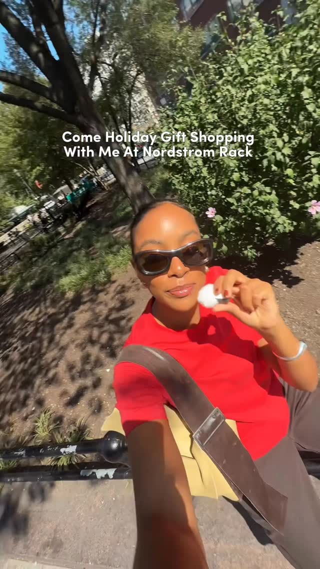Instagram post by @kalysse.a for Nordstrom Rack. Caption reads: It’s my favorite shopping season and of course I’m....