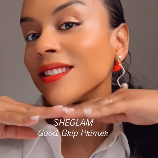 Instagram post by @kellytrind for SHEGLAM. Caption reads: ✨Good Grip Primer @sheglam_official....