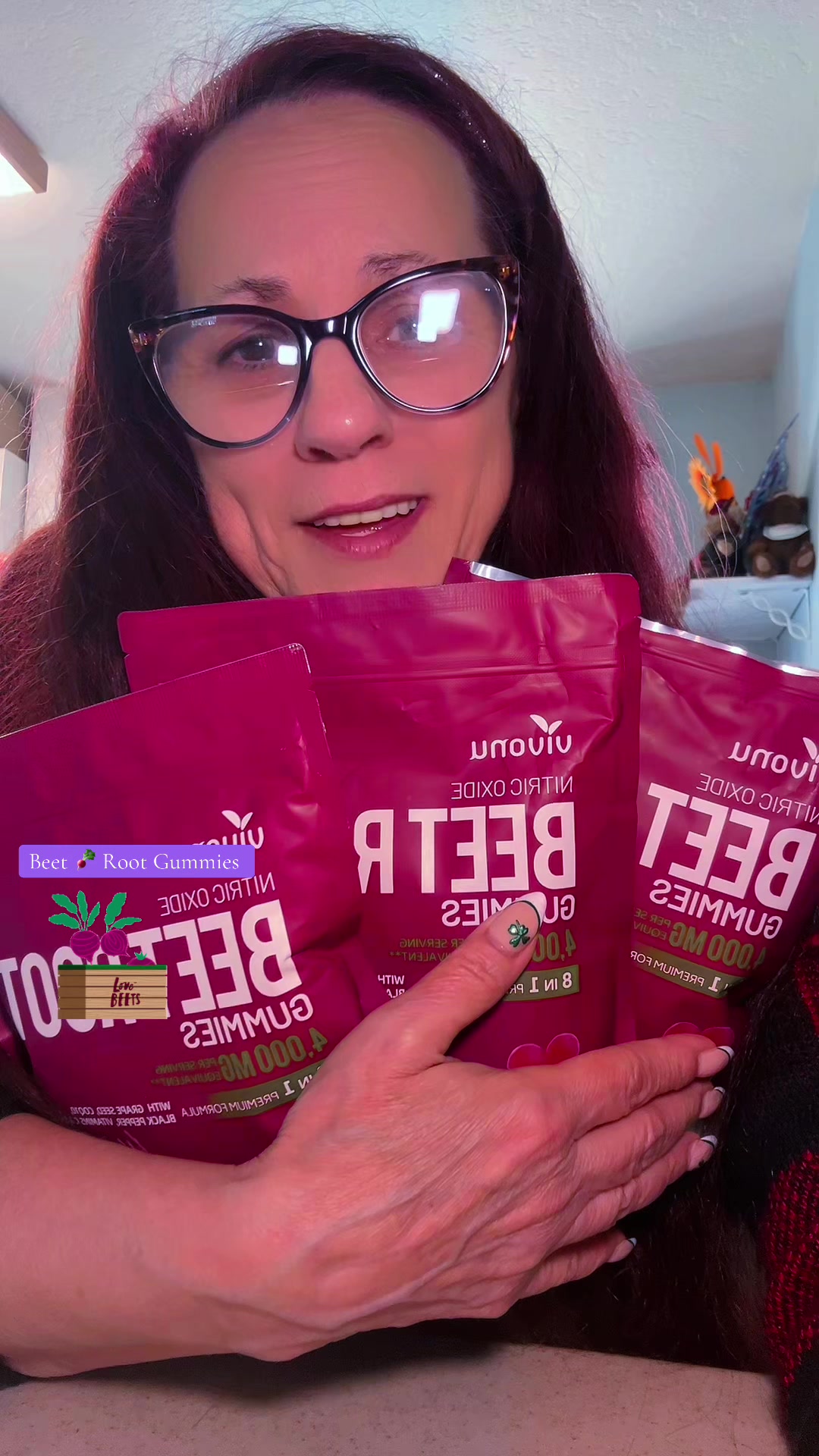 TikTok post by @dancingladycyndi for Vivonu. Caption reads: @VIVONU_official #beets #beetroot [...].