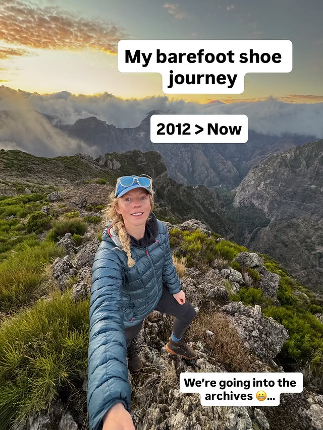 Instagram post by @fitforadventure_ for VIVOBAREFOOT. Caption reads: [...] might be something to try! ⭐️25% off....