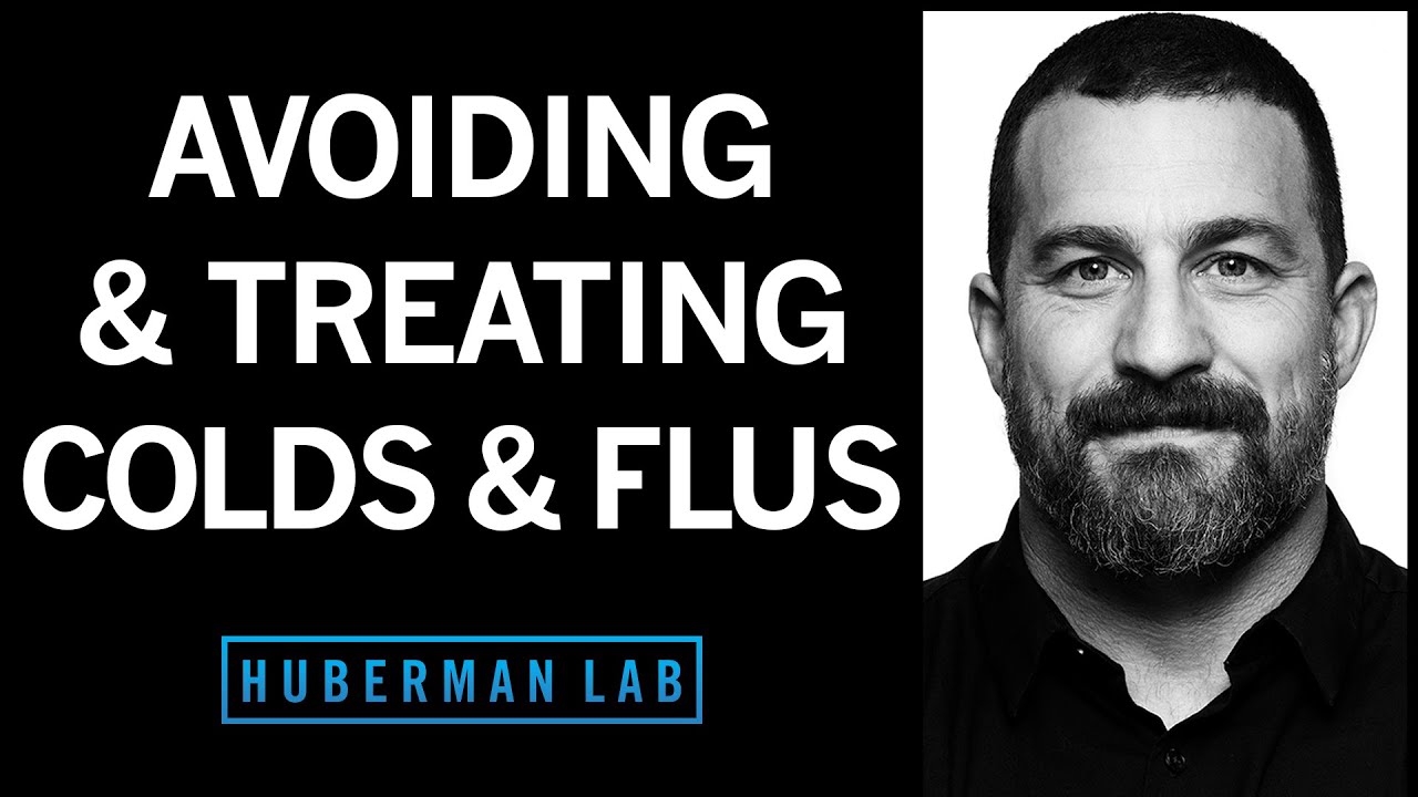 YouTube post by @hubermanlab for InsideTracker. Caption reads: How to Prevent & Treat Colds & Flu.