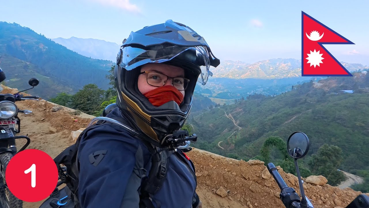 YouTube post by @AstheMagpieFlies for Redbubble. Caption reads: Riding Nepal's Hidden Roads FIRST TIME Motorcycle....
