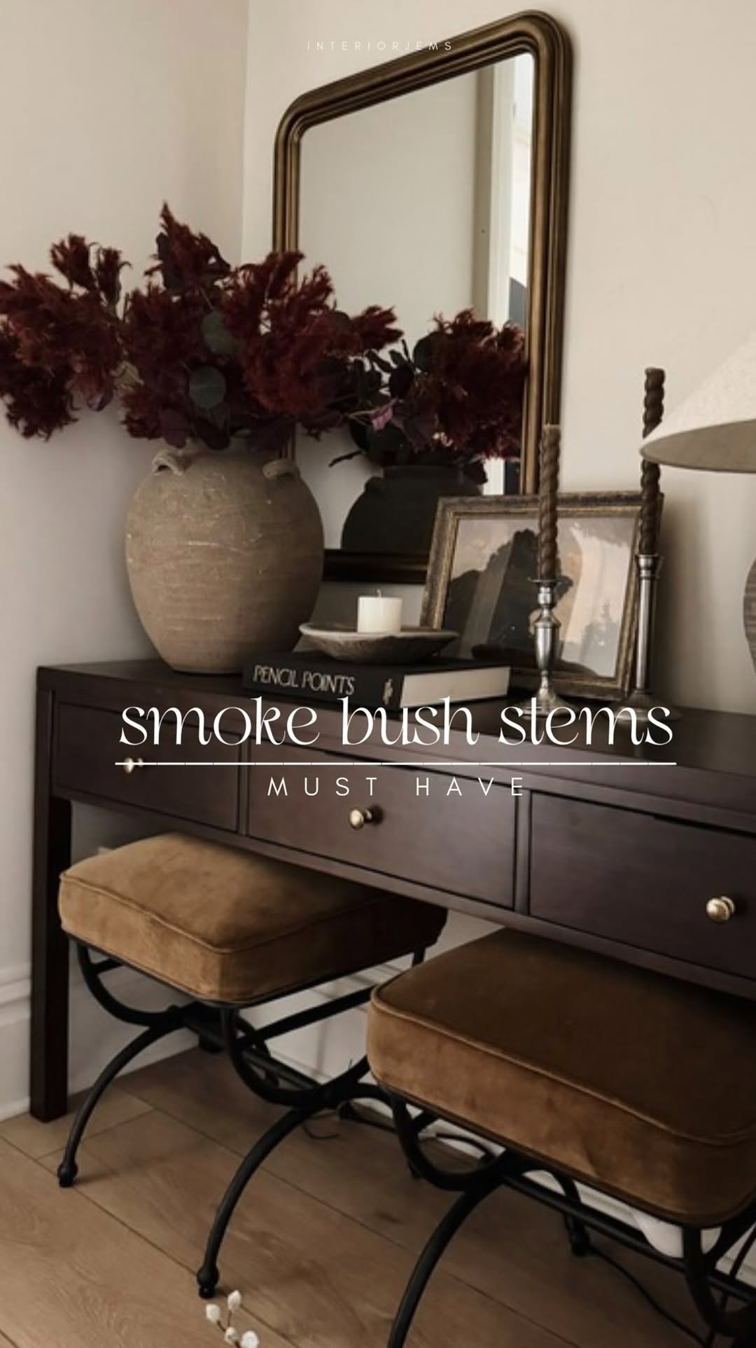 Instagram post by @interiorjems for Crate and Barrel. Caption reads: ❤️ Comment “NEED IT” and we’ll DM you a link. Must....