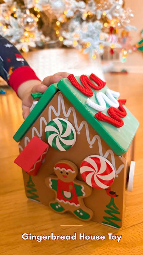 Instagram post by @theblissfulmomma for Melissa & Doug. Caption reads: The best wooden Christmas toy two years in a row....