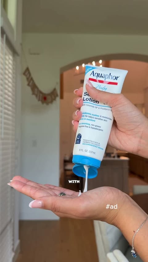 Instagram post by @lexi_gordon34 for Aquaphor US. Caption reads: #ad We have been looking for the best solution to....