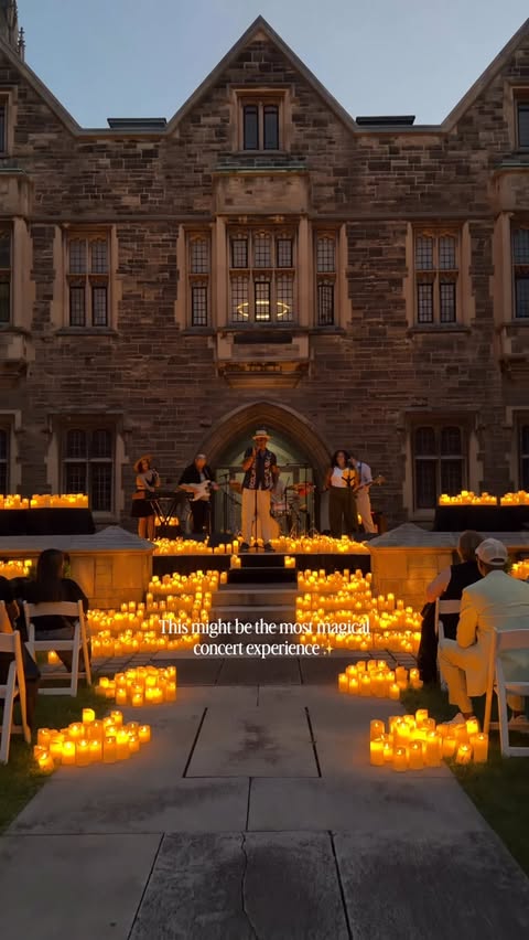 Instagram post by @travelmowgly for Candlelight Concerts by Fever. Caption reads: Looking for a unique date night idea? 🕯️✨....