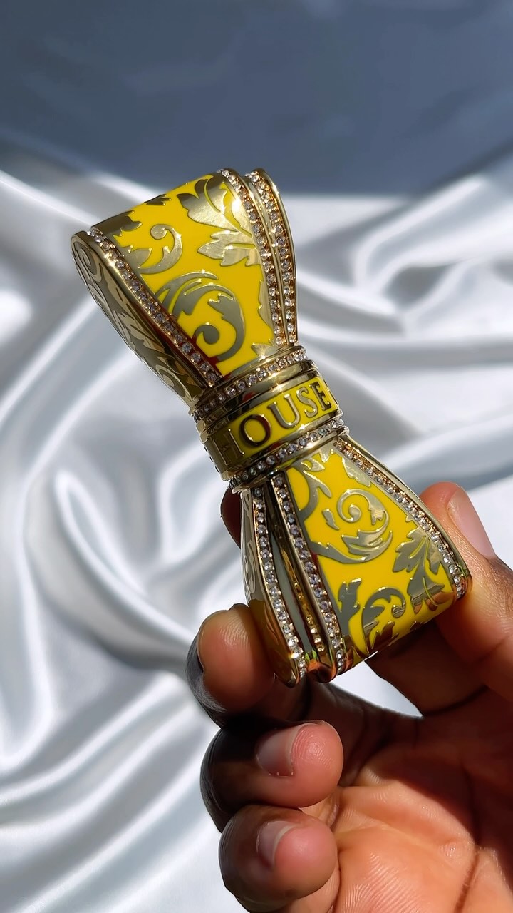 Instagram post by @sillagebyprecious for House Of Sillage. Caption reads: Hufflepuff lipstick case 💄by @houseofsillage....