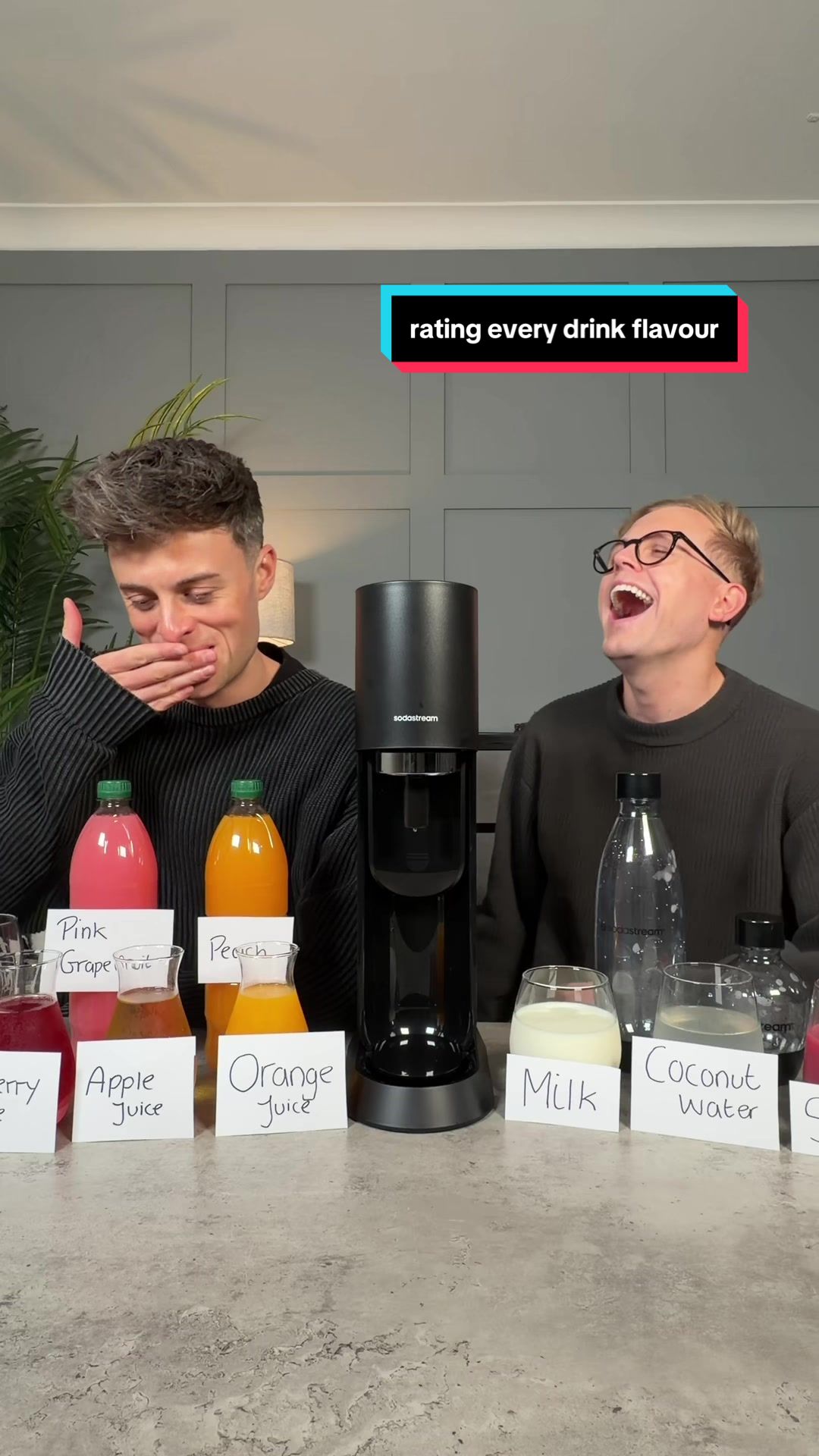 TikTok post by @jack_biggs for SodaStream. Caption reads: ad | anyone for fizzy milk? 👀  let’s put the new....