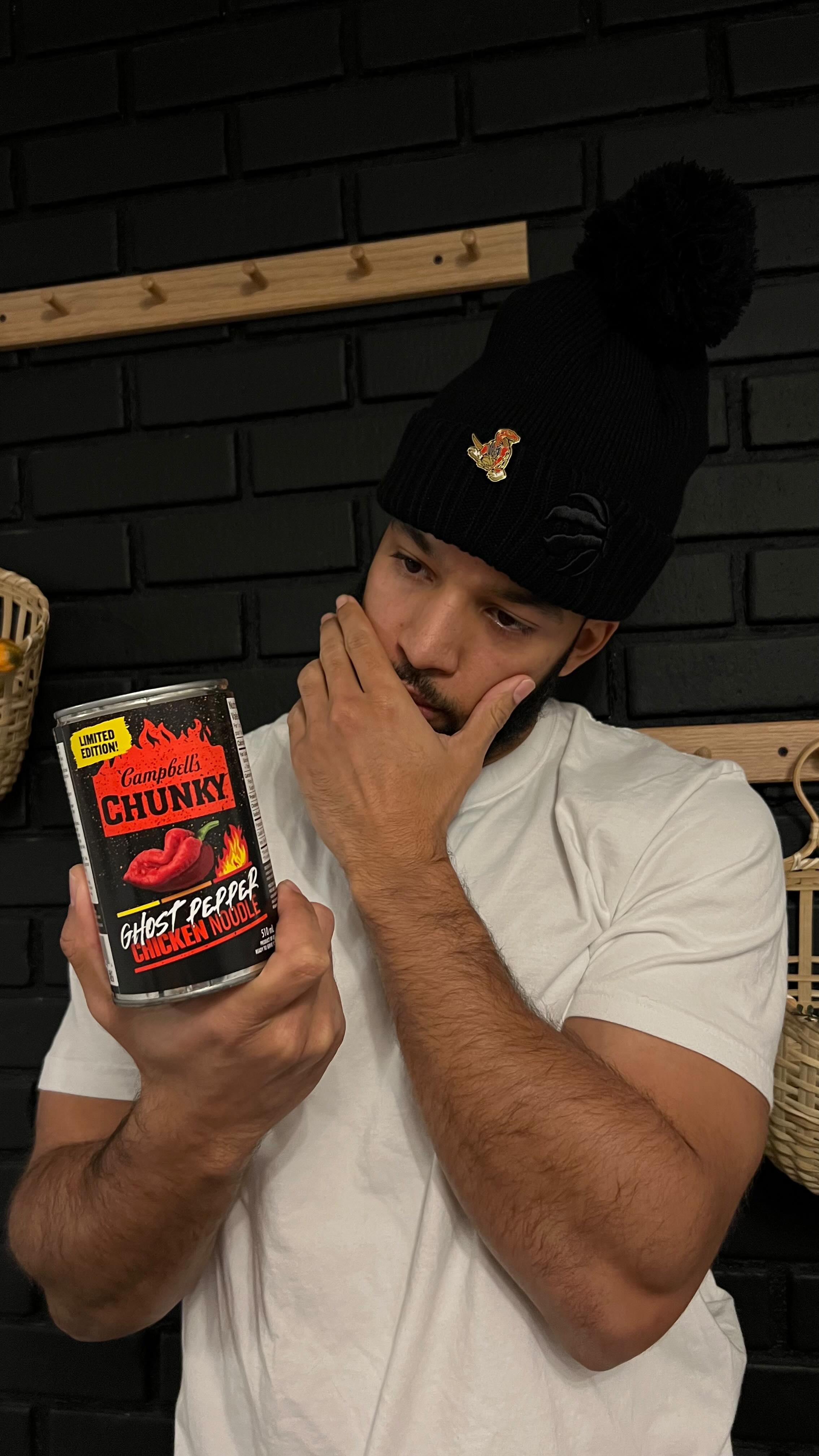 Instagram post by @tyxmcdonald for Campbell's. Caption reads: 🌶️Watch till the end🥵😭. Head to the link in my....