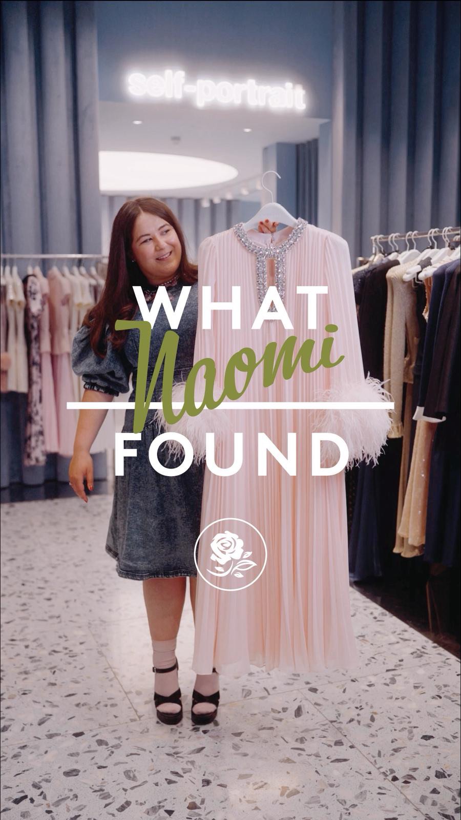 Instagram post by @naomialexandrapike for Bicester Village. Caption reads: [...] finding unexpected treasures at....