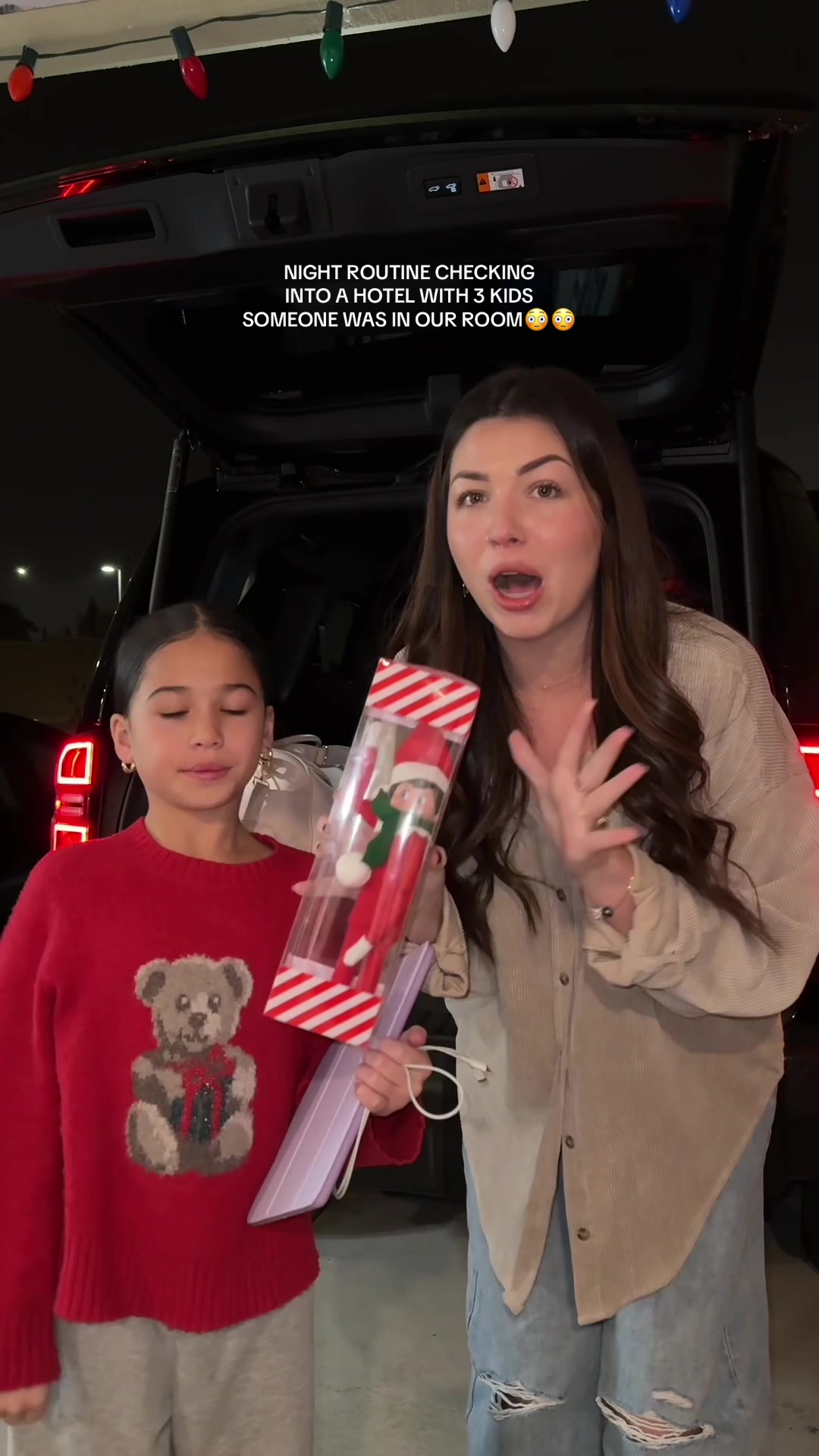 TikTok post by @sunkissed.mama for Great Wolf Lodge. Caption reads: Checking into the @Great Wolf Lodge & someone was....