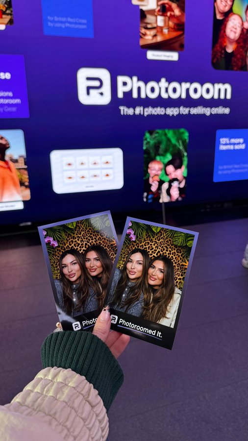 Instagram post by @fayereddish for Photoroom. Caption reads: AD I found this app that literally edits your....