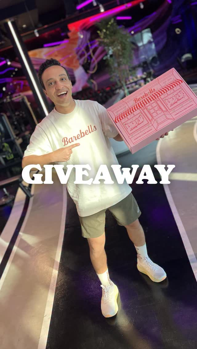 Instagram post by @osamaelhaggar for Barebells. Caption reads: 🎉 Giveaway Alert! 🎉

I’m giving away this....