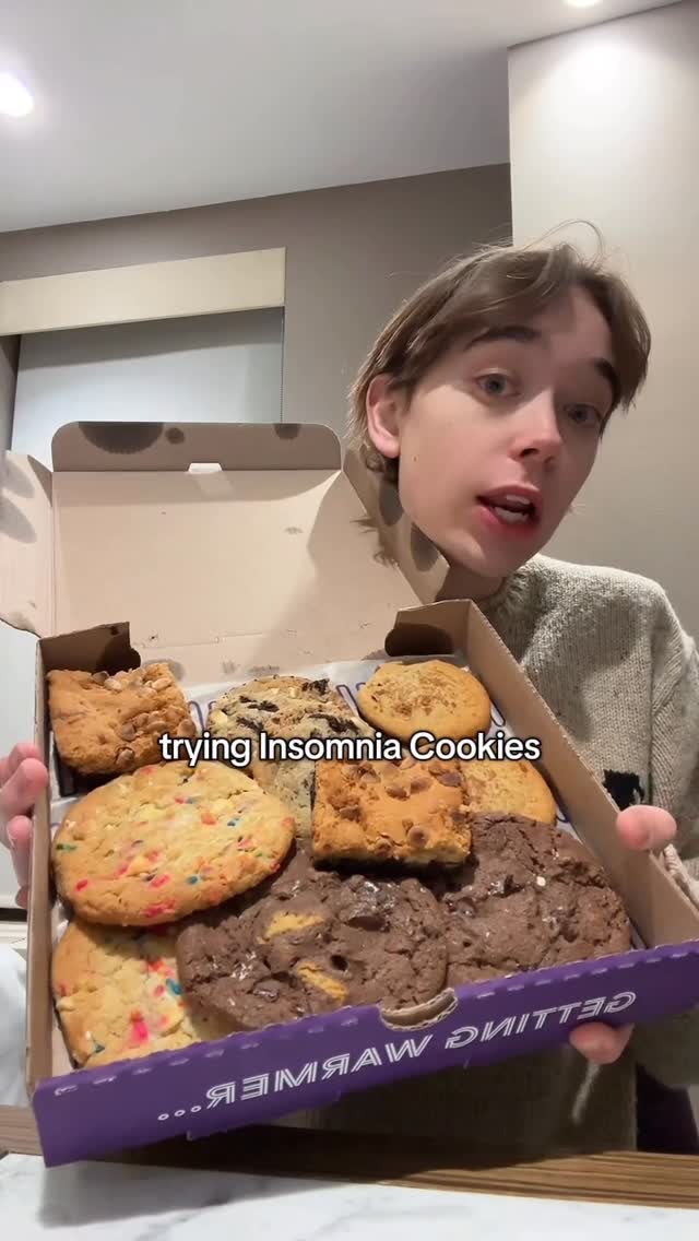 Instagram post by @joshhernst for Insomnia Cookies. Caption reads: The best cookies, especially when you’re craving....