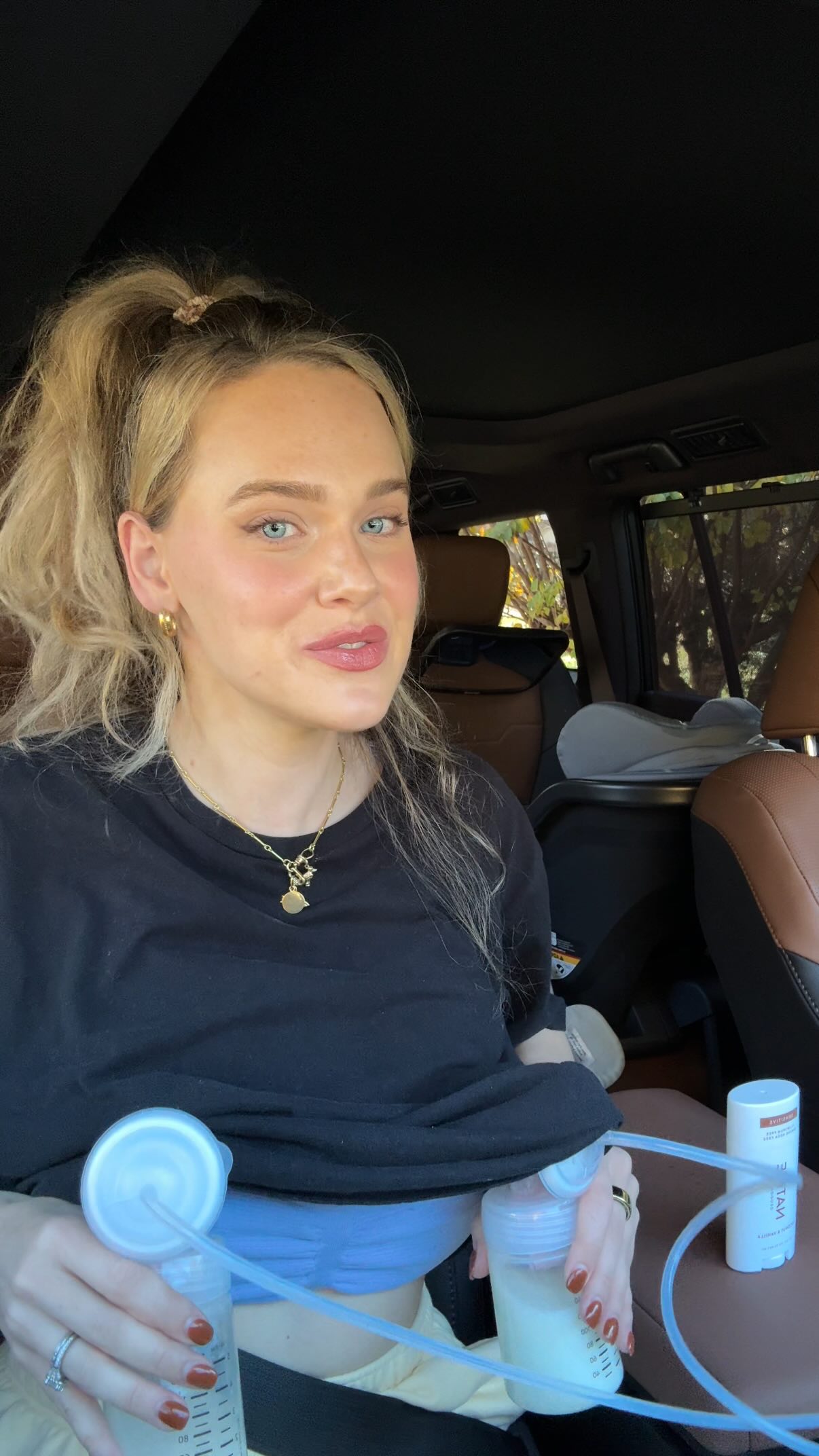 Instagram post by @indiabatson for Native. Caption reads: #Ad #nativepartner Well here I am pumping in my....