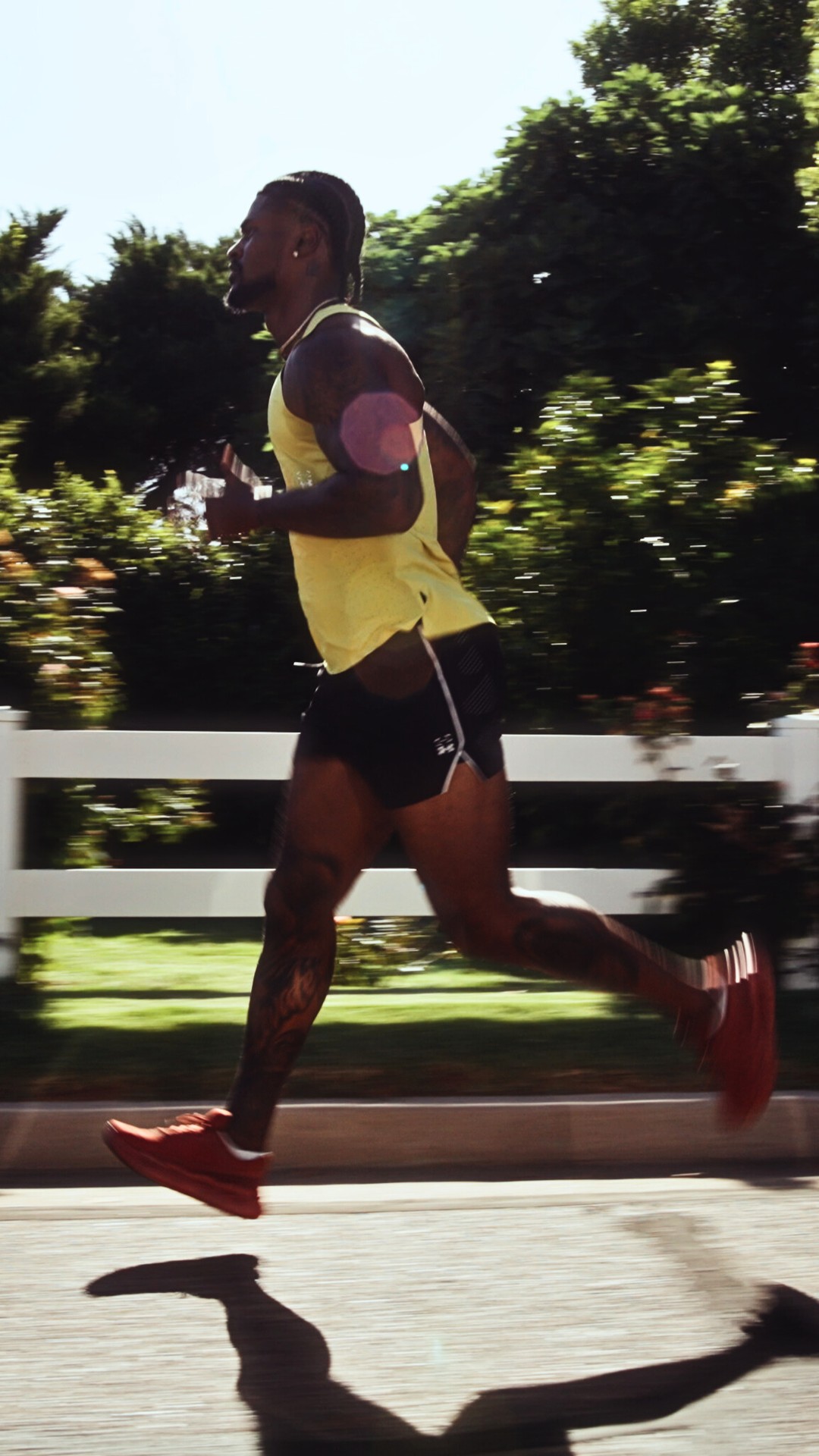 Instagram post by @ross500 for Under Armour. Caption reads: “When I start running, that’s when things start....