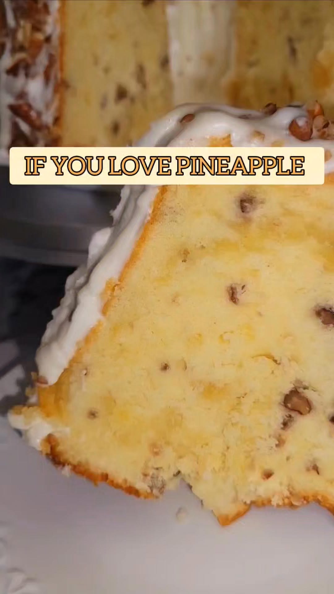 Instagram post by @sofanasharper for Bake from Scratch. Caption reads: Pineapple Pecan Cream Cheese Pound Cake #recipe....