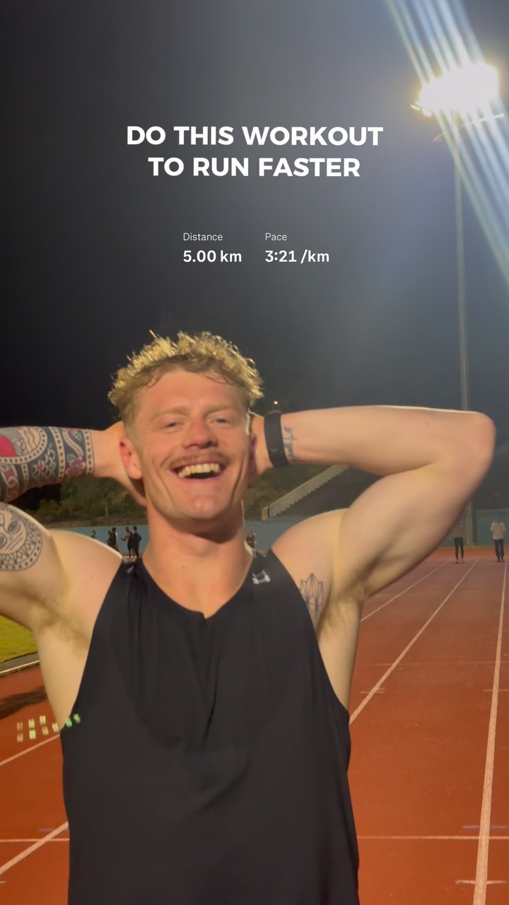 Instagram post by an influencer for Under Armour Australia. Caption reads: You need this workout if you want to run faster....