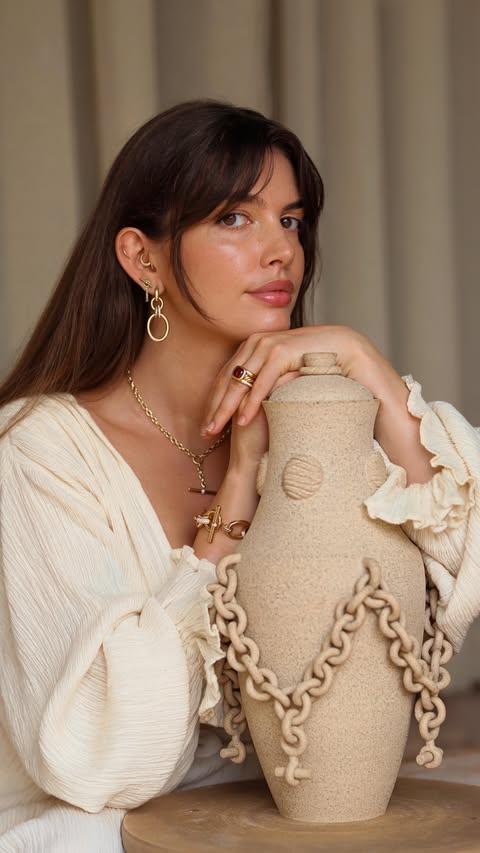 Instagram post by @kelsrfloyd for David Yurman. Caption reads: Bringing the world of @davidyurman into my art! ✨....