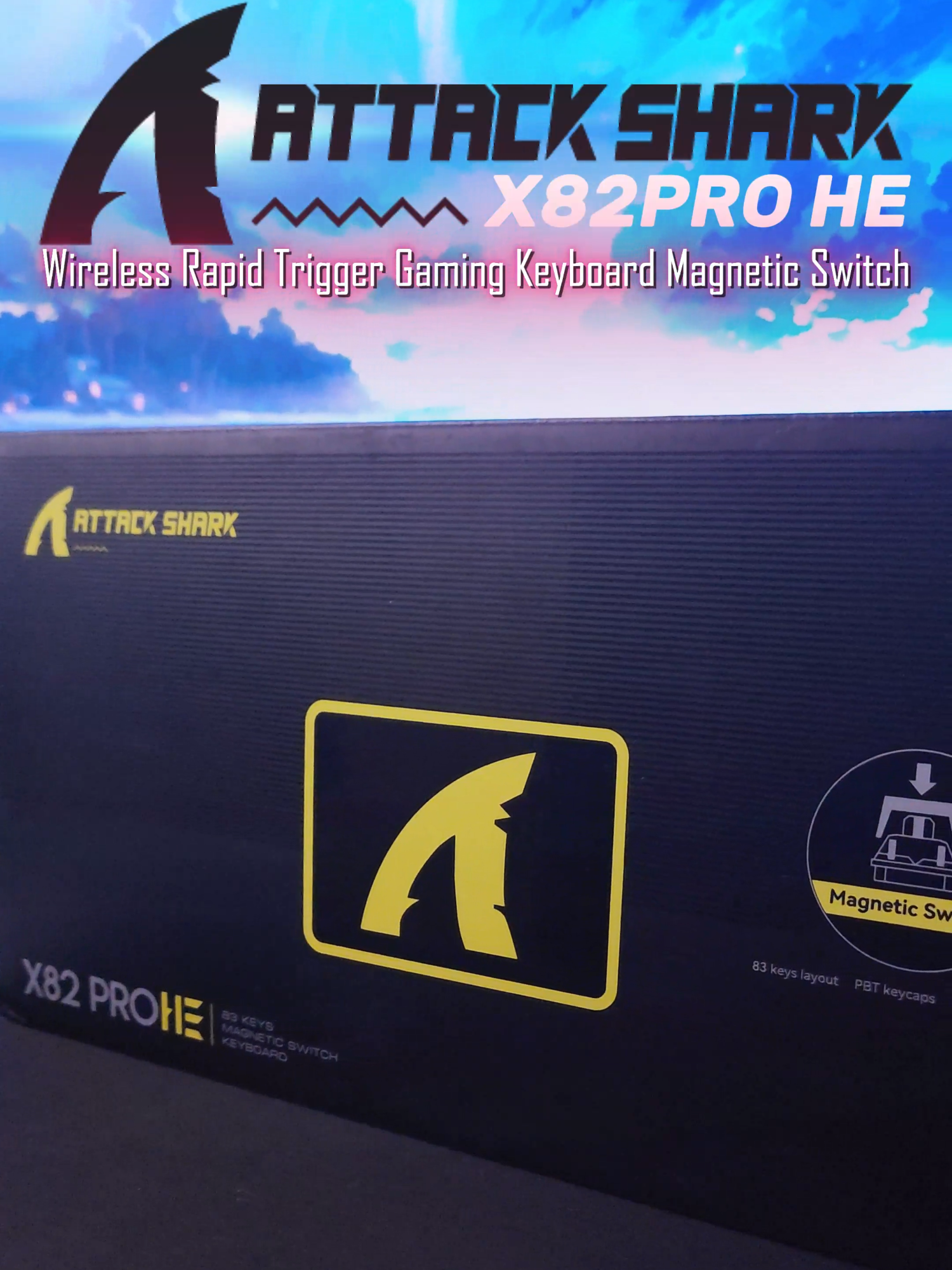 TikTok post by @jx.pro for Attack Shark. Caption reads: ATTACK SHARK X2PRO HE Tired of slow, clunky [...].