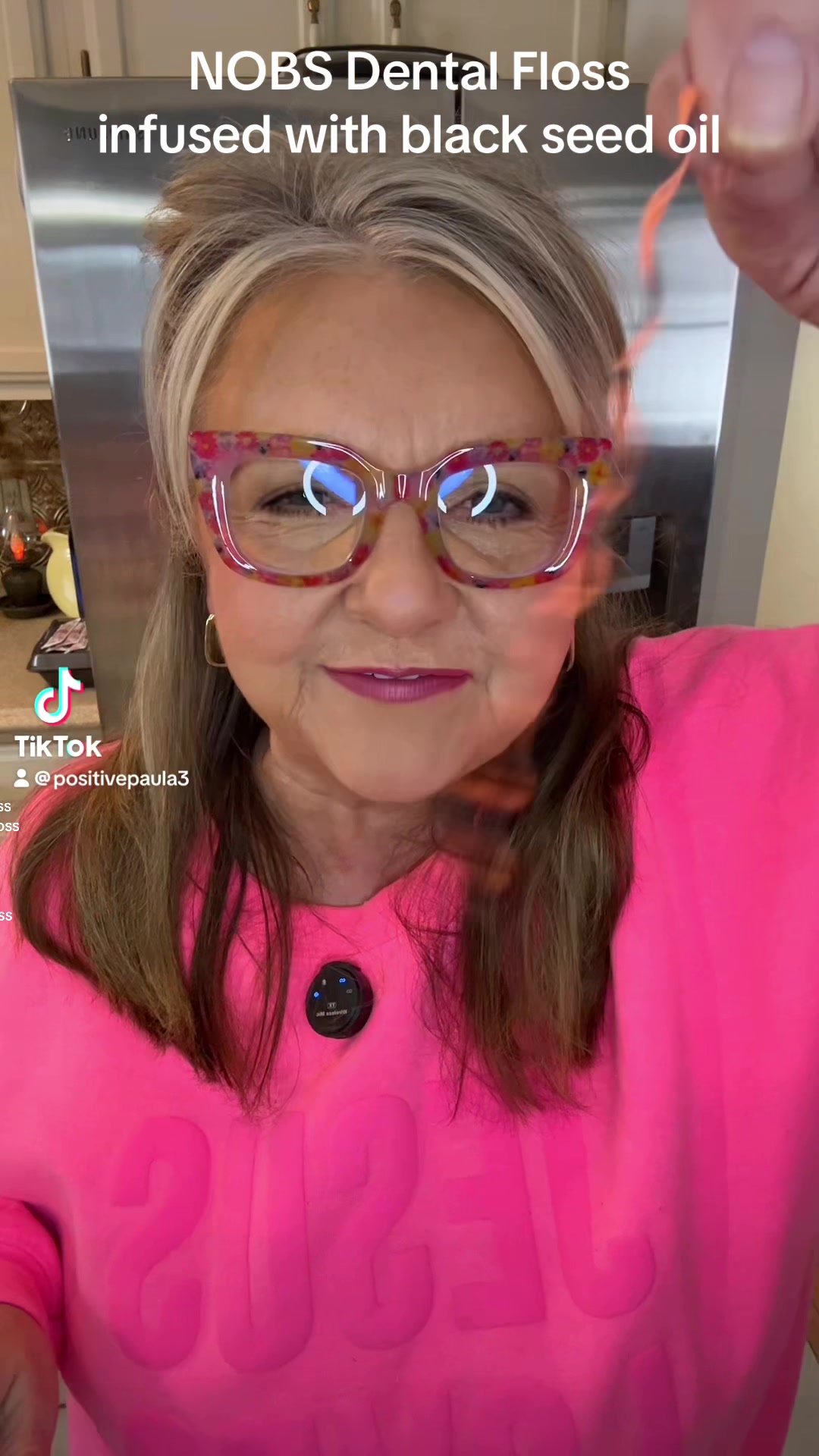 TikTok post by @positivepaula3 for No BS Toothpaste. Caption reads: @NOBS Routines @nobstoothpaste....