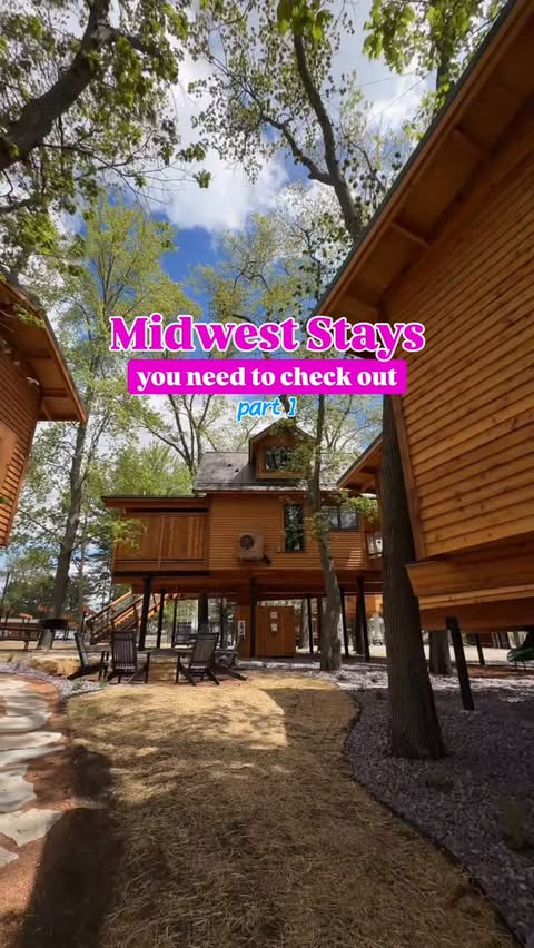 Instagram post by @thewanderingmichigander for Kalahari Resorts & Conventions. Caption reads: Did you know @kalahariresorts now has Treehouses....