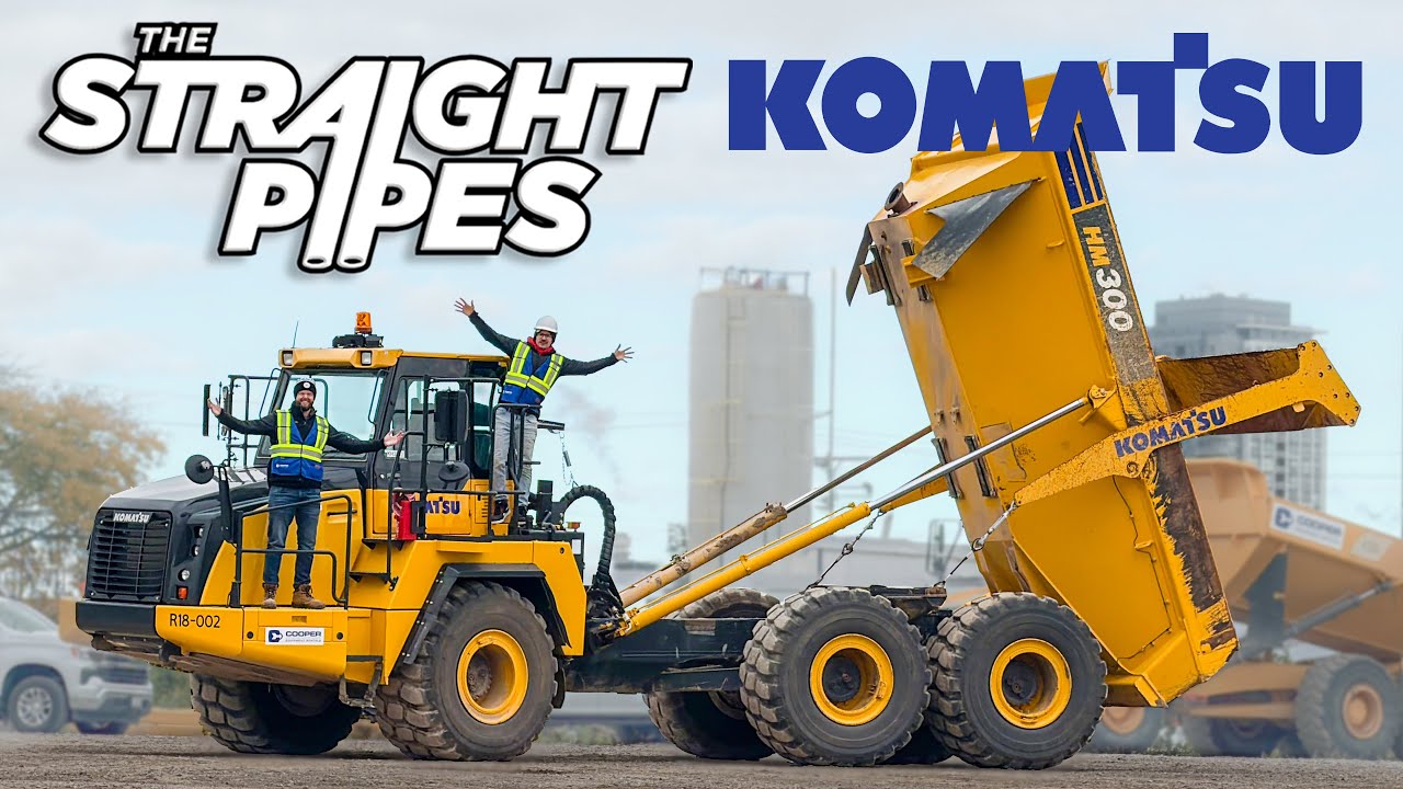 YouTube post by @TheStraightPipes for Continental Tire. Caption reads: WE REVIEWED A DUMP TRUCK.