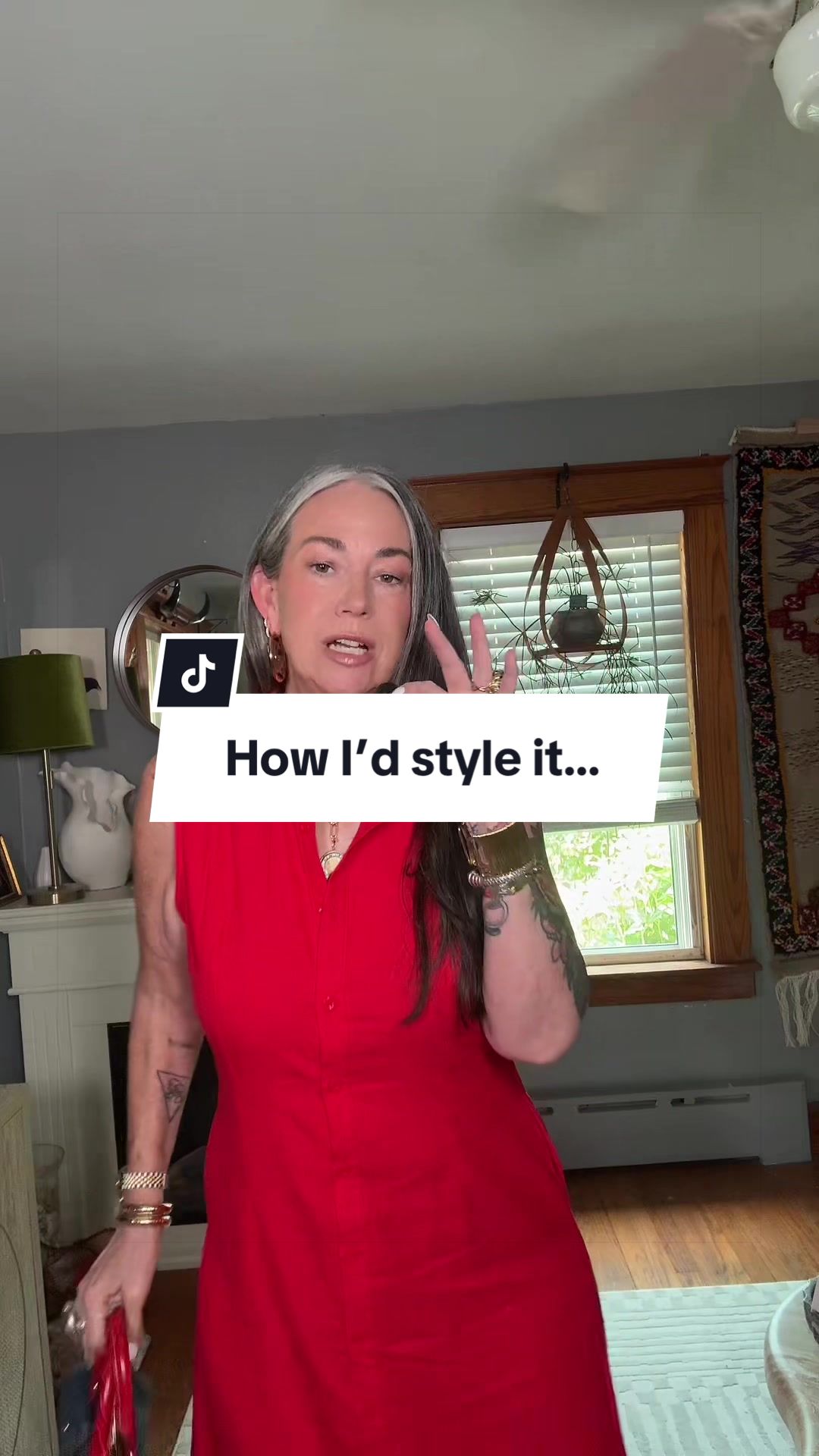 TikTok post by @aestheticaleestyles for uoozee. Caption reads: @UOOZEE US this linen like red dress is so comfy....