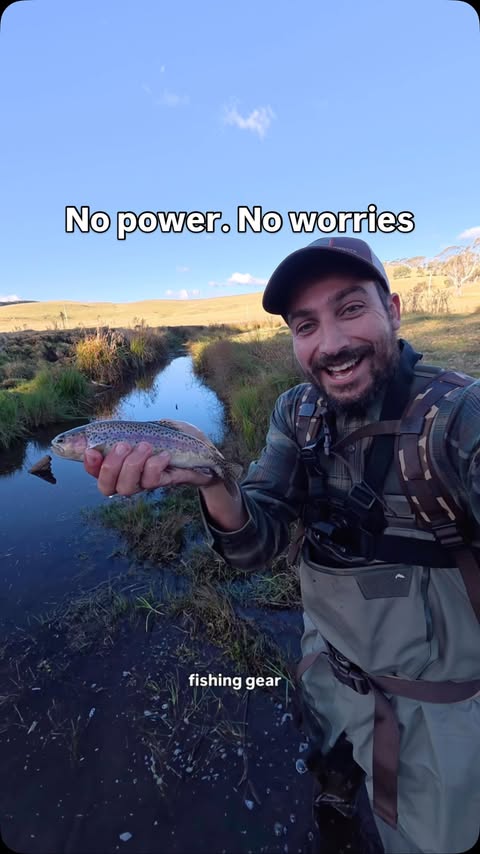 Instagram post by @outdoorlivinn_ for BLUETTI Official. Caption reads: I spend a lot of time in places where there’s no....